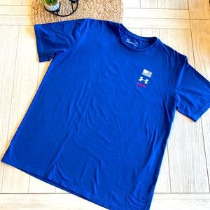 Under Armour red, white and blue t-shirt Large EUC